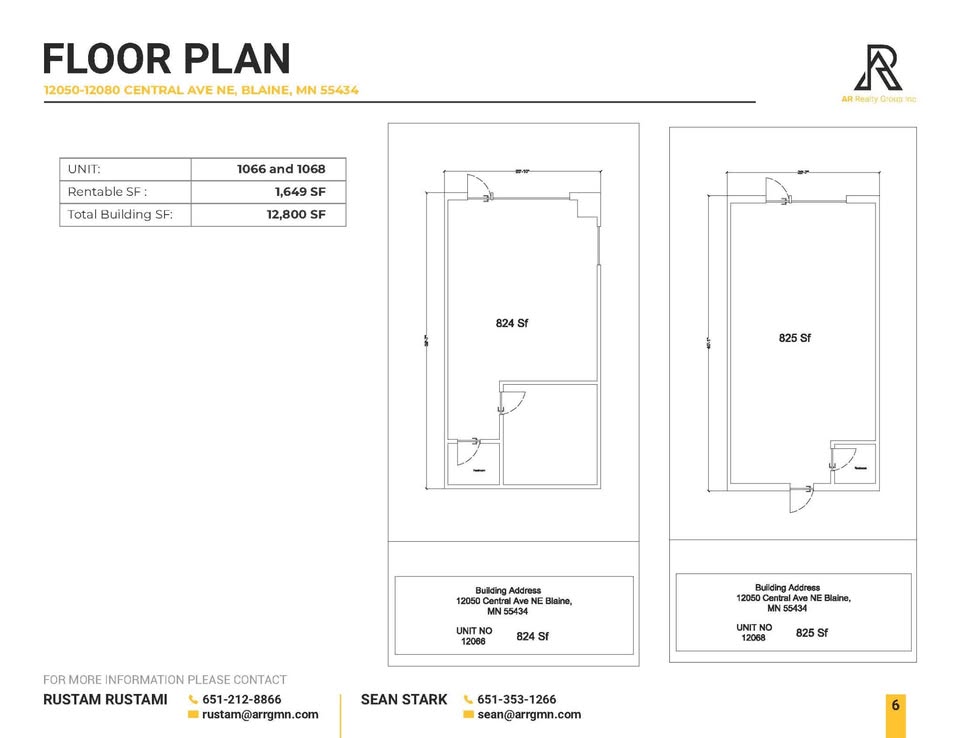 office/retail space available in blaine 1649 sf